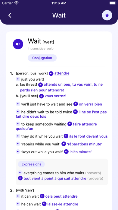 Dictionnaire Anglais~Français screenshot 3