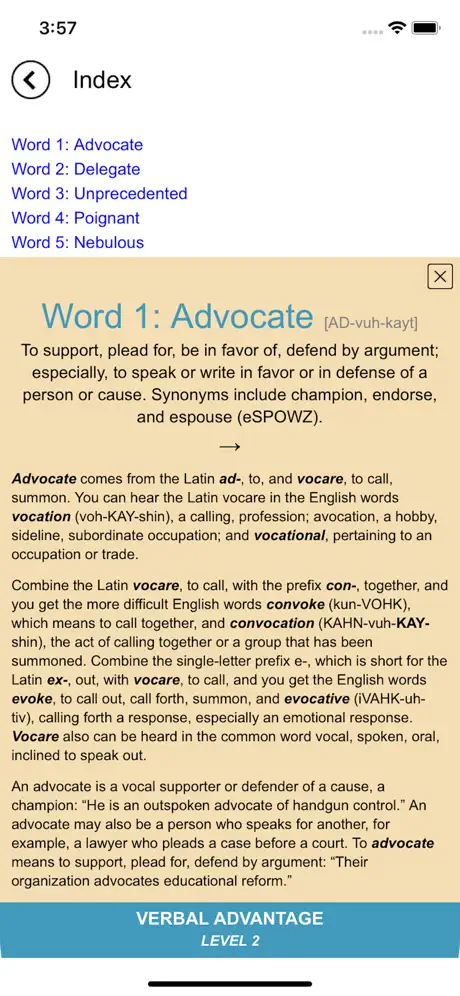Verbal Advantage - Level 2