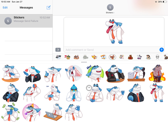 Screenshot #5 pour Shark Boss Emoji Stickers