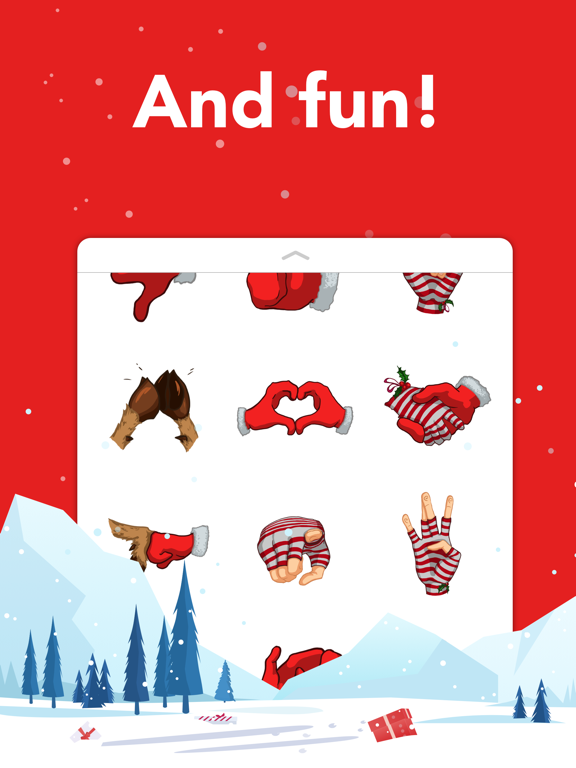 Christmas Hand Gestures iPad screenshot 3 - Stickers app