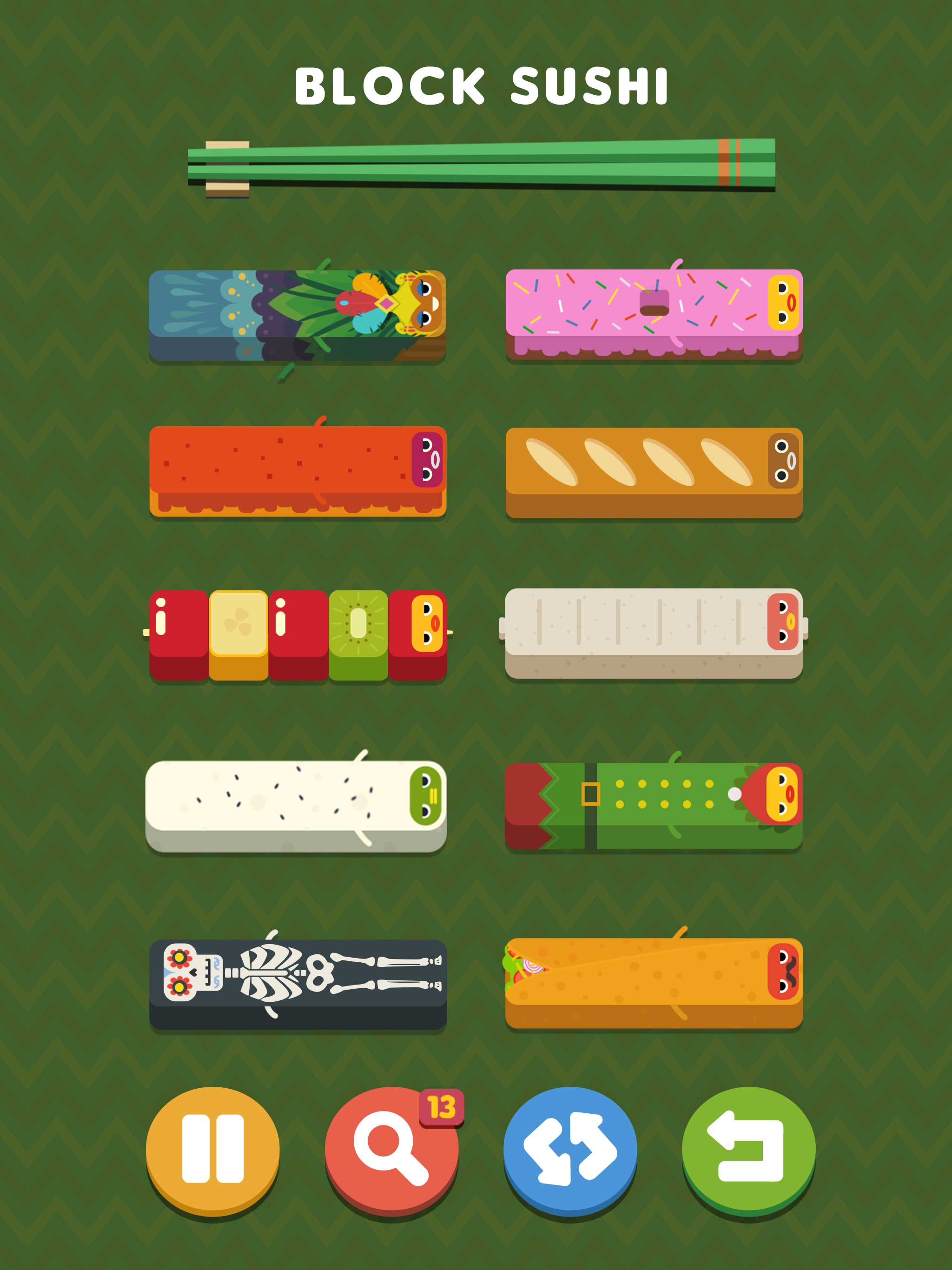 Push Sushi - slide puzzle