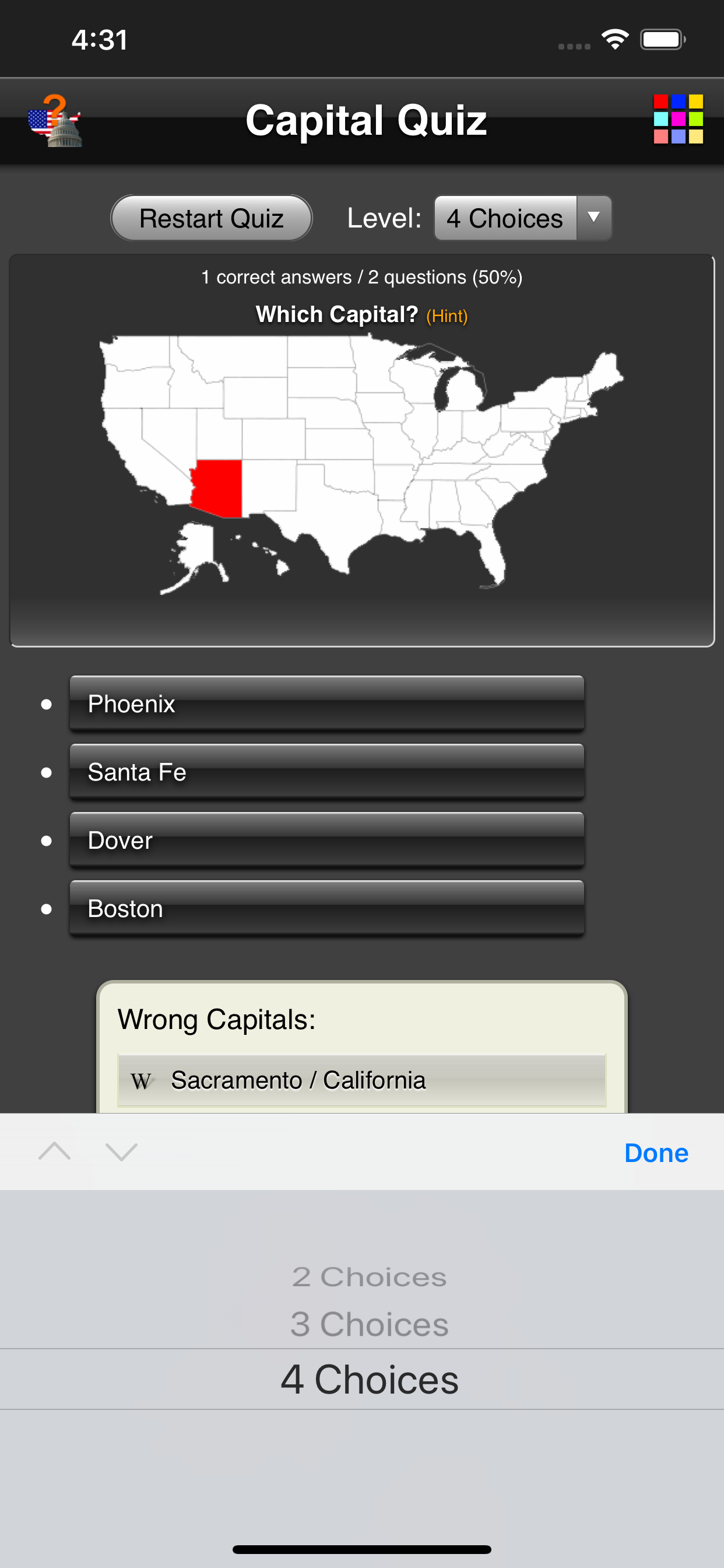 Capital Quiz screenshot 6