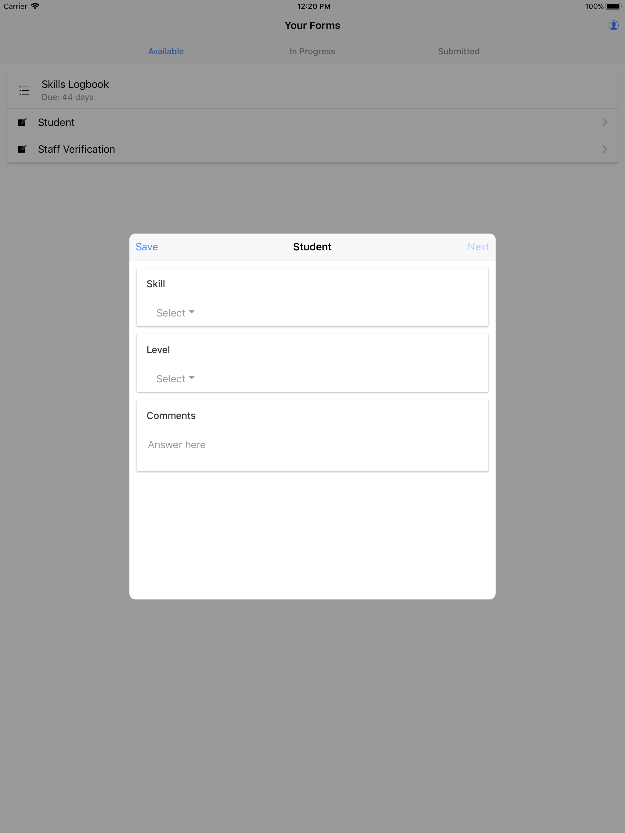 MLE Forms
