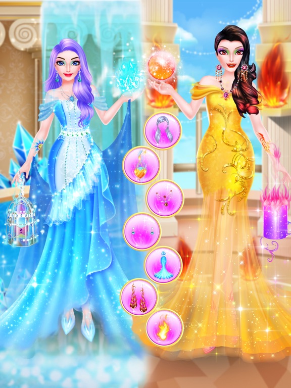 Ice VS Fire Princess Makeup iPad screenshot 4 - Games app