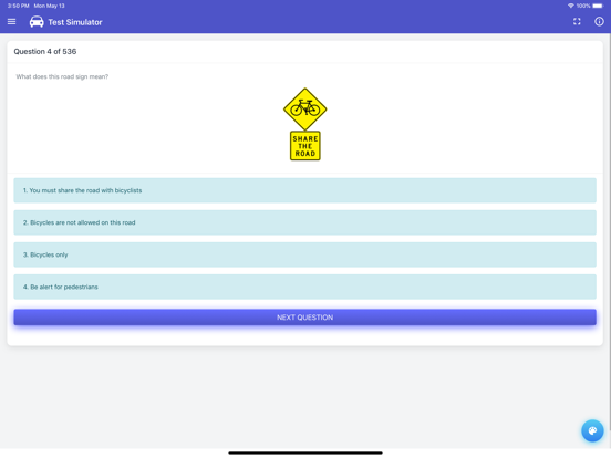NJ DMV Test iPad screenshot