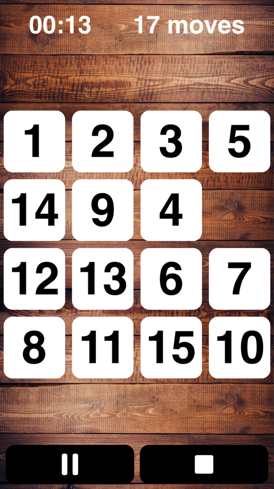 #3. 15 Puzzle Sliding Number Game (iOS) By: Peter Li