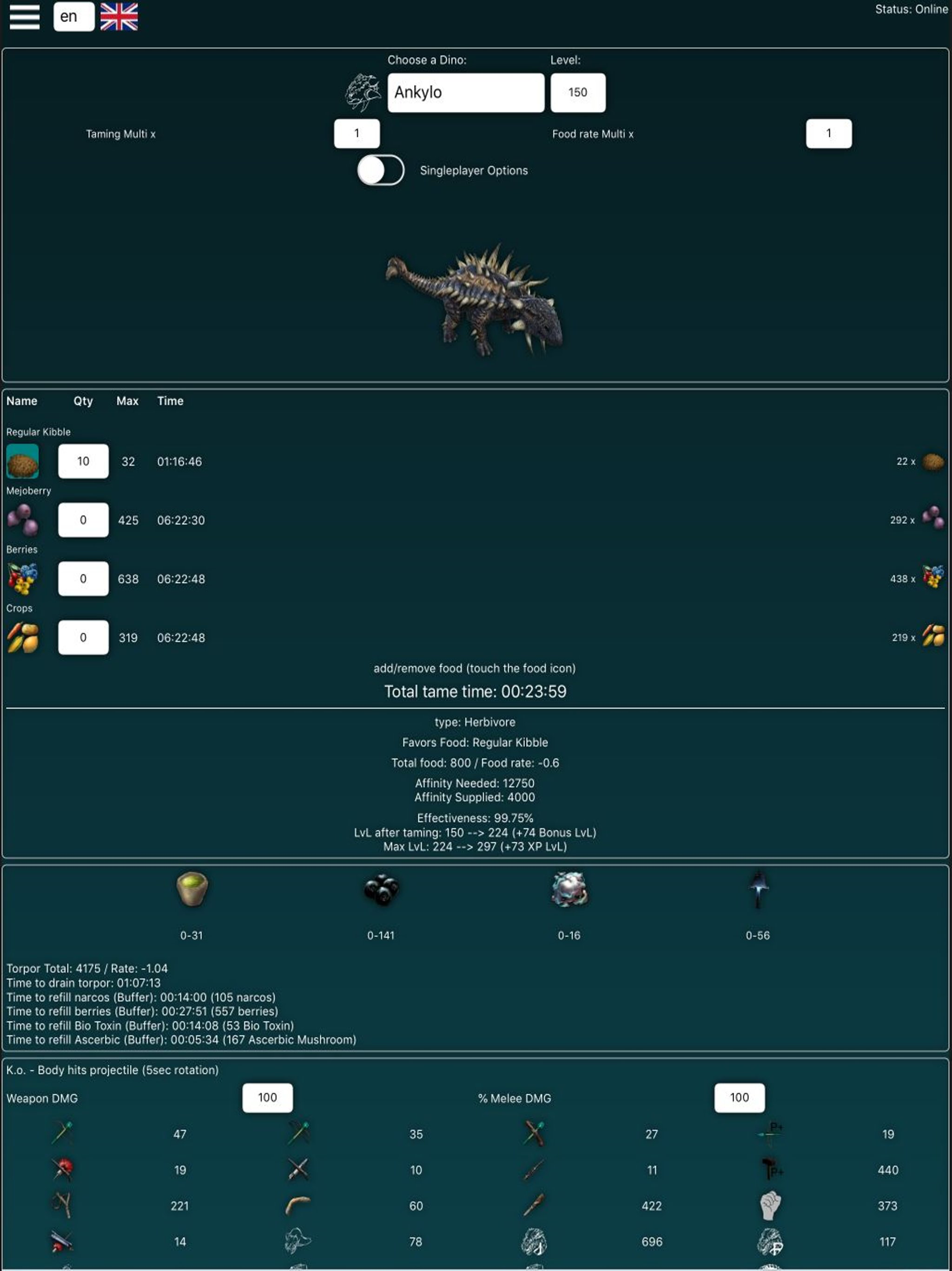A-Calc for Ark Survival Evolve