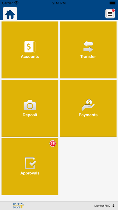Capital Bank Mobile Business Screenshot