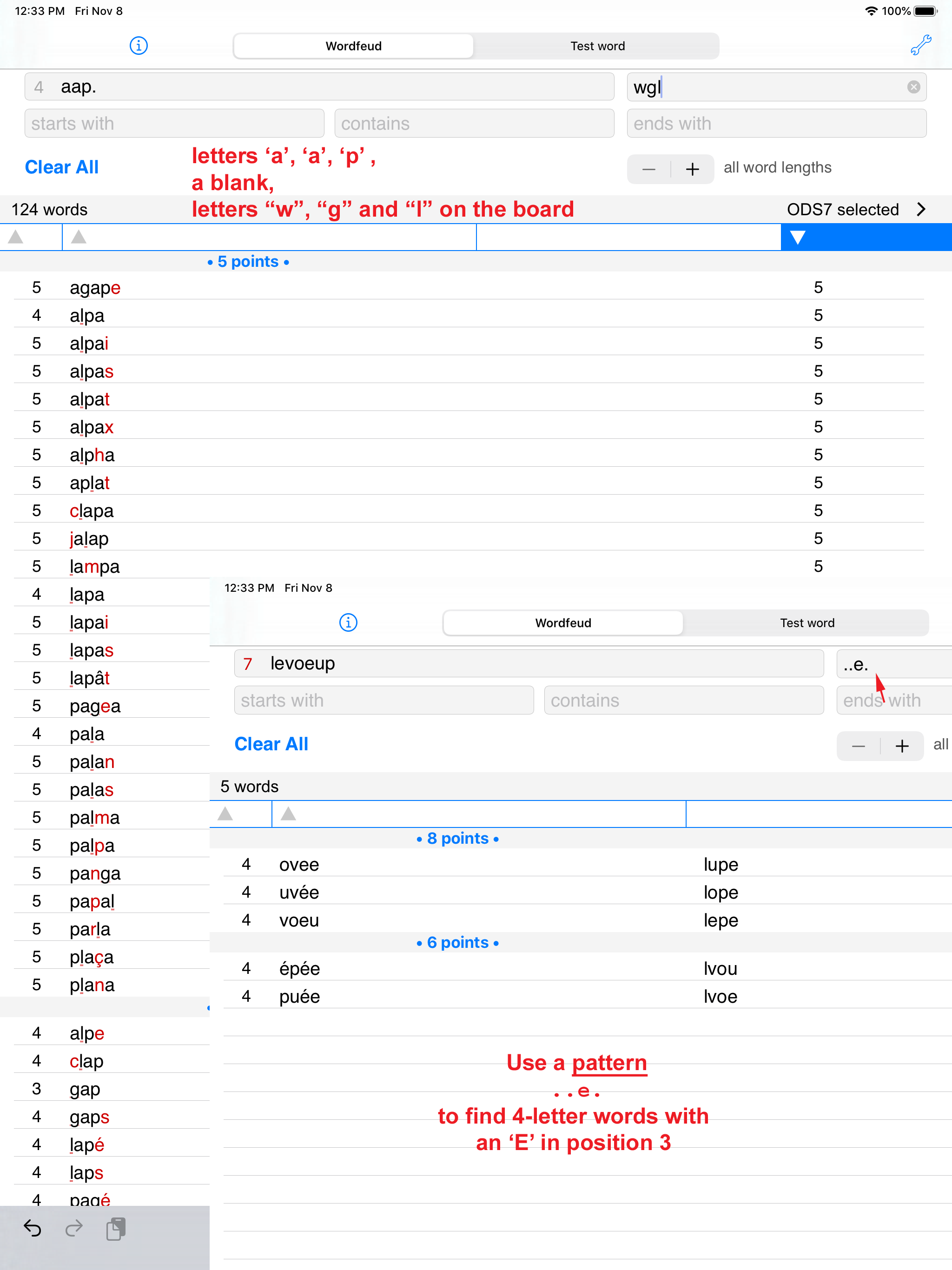 Français Words Finder/WF screenshot 8