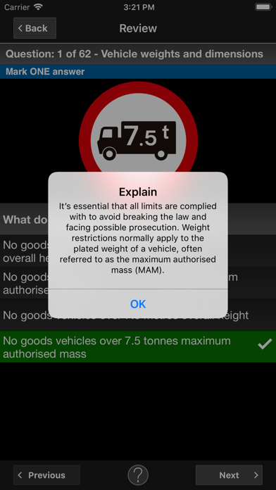 LGV Theory Test Kit 2023 Screenshot