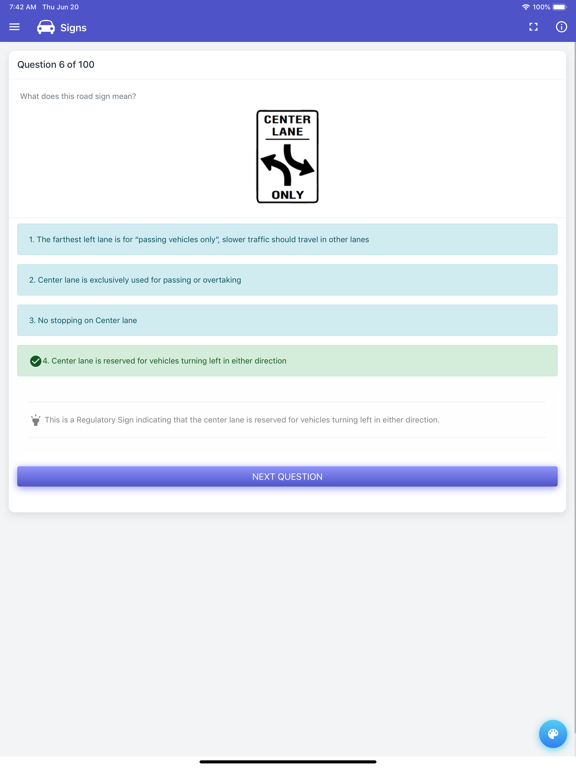 Maryland MVA Permit Test iPad screenshot