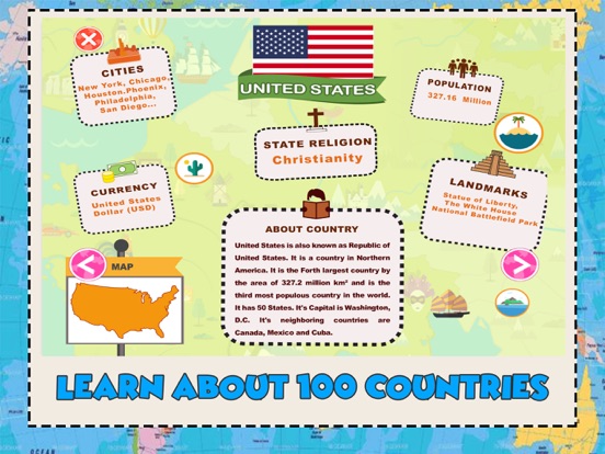 Screenshot #4 pour Jeux Géographie Du Monde Pays