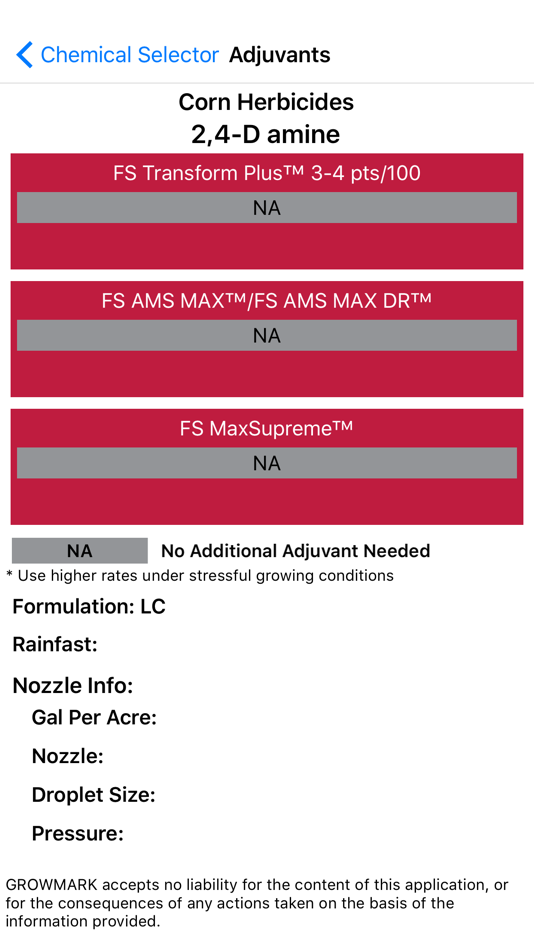 #3. FS Adjuvant Selector (iOS) 由: GROWMARK, Inc.