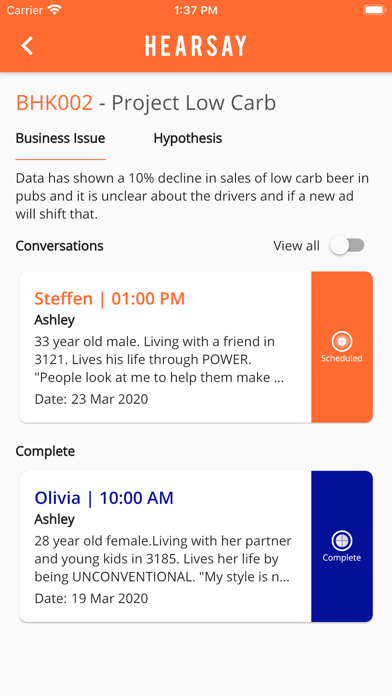 Screenshot #3 pour Hearsay - Small data insights