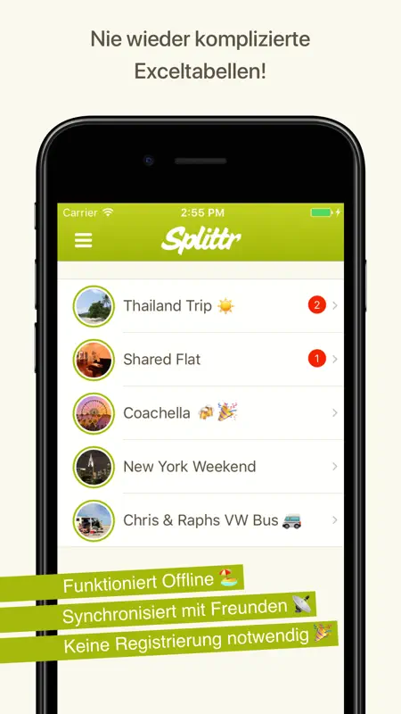Splittr - Ausgaben teilen screenshot 1 of 5