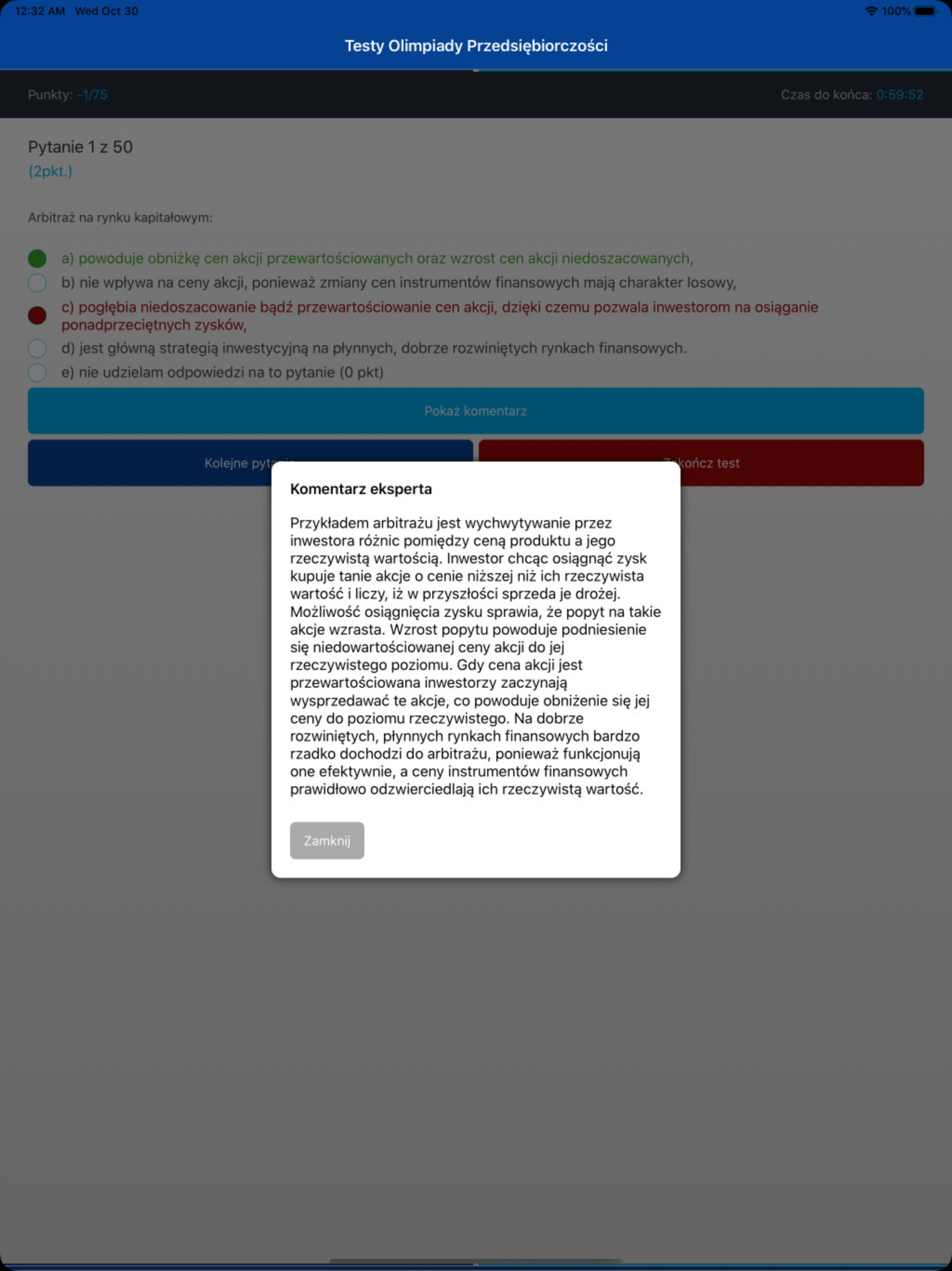Olimpiada Przedsiębiorczości screenshot 20