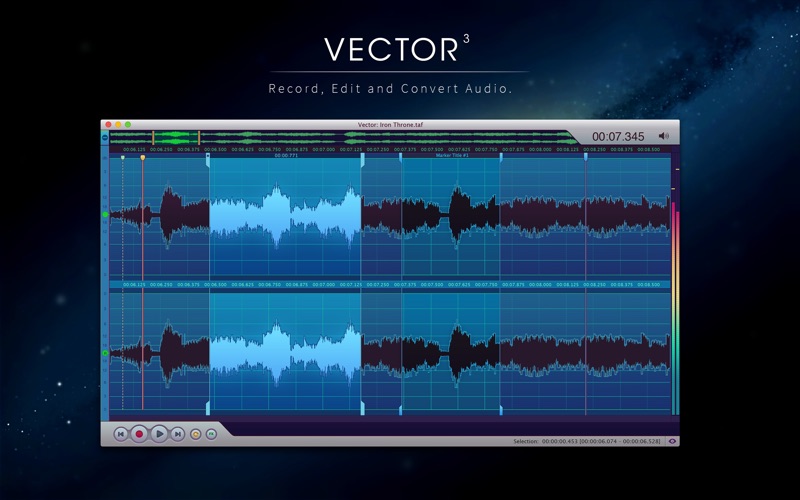 Screenshot #1 for Vector 3 - Record & Edit Audio