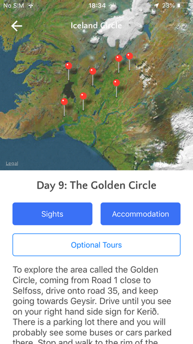 Nordika Travel Itinerary App Screenshot