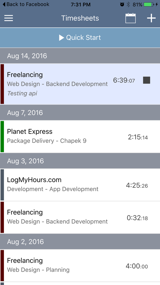 #2. Log My Hours (iOS) Podle: Chris Hopewell