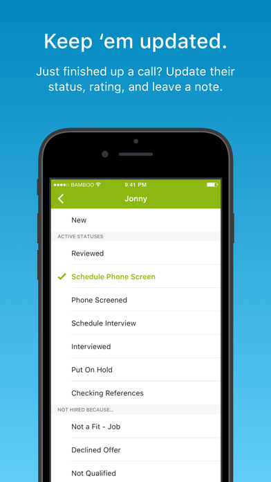 BambooHR Hiring Screenshot