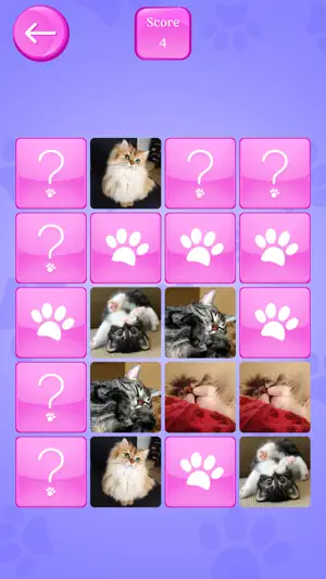 Cute Cats Memory Match Game screenshot 2