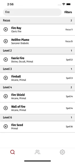 Game screenshot Pathfinder 2e Spell List apk