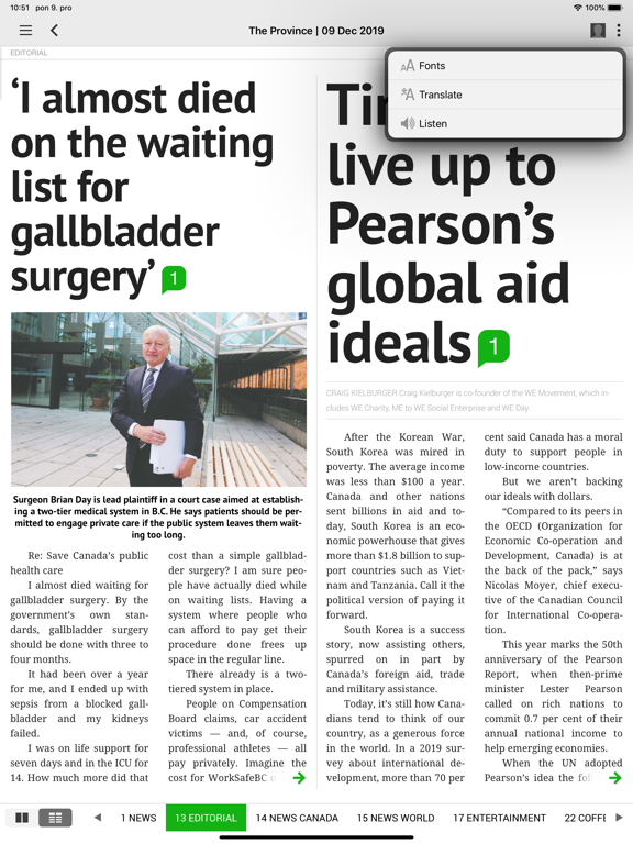 The Province ePaper iPad screenshot 4 - News app