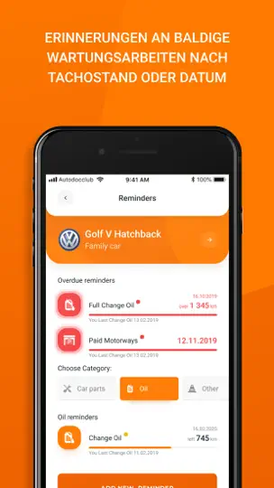 Screenshot von AUTODOC CLUB - Autowartung auf dem iPhone 8