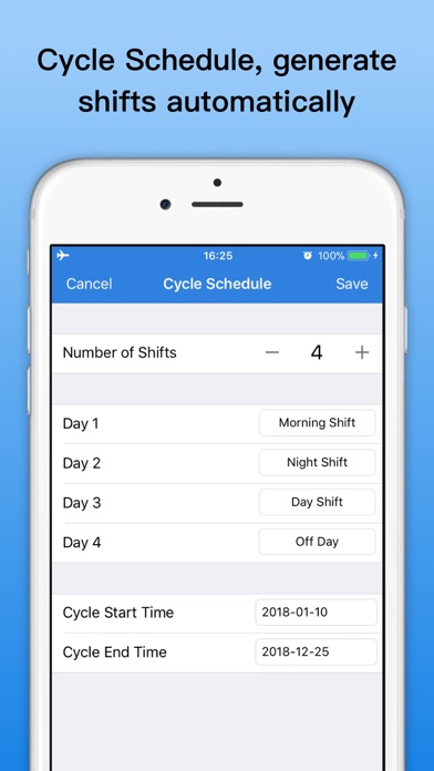 Shift Calendar - Schedule Screenshot