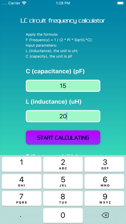 LC Circuit Frequency