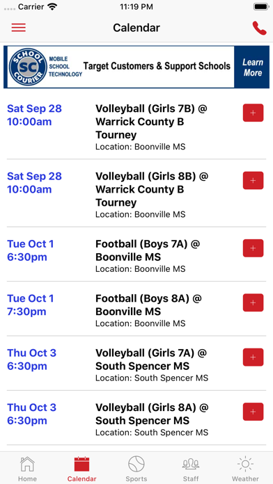 Screenshot #3 pour Castle South Middle Athletics