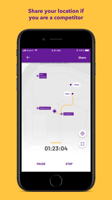 RaceLog Tracking Screenshot