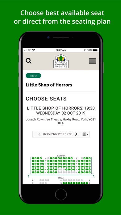 Joseph Rowntree Theatre iPhone screenshot