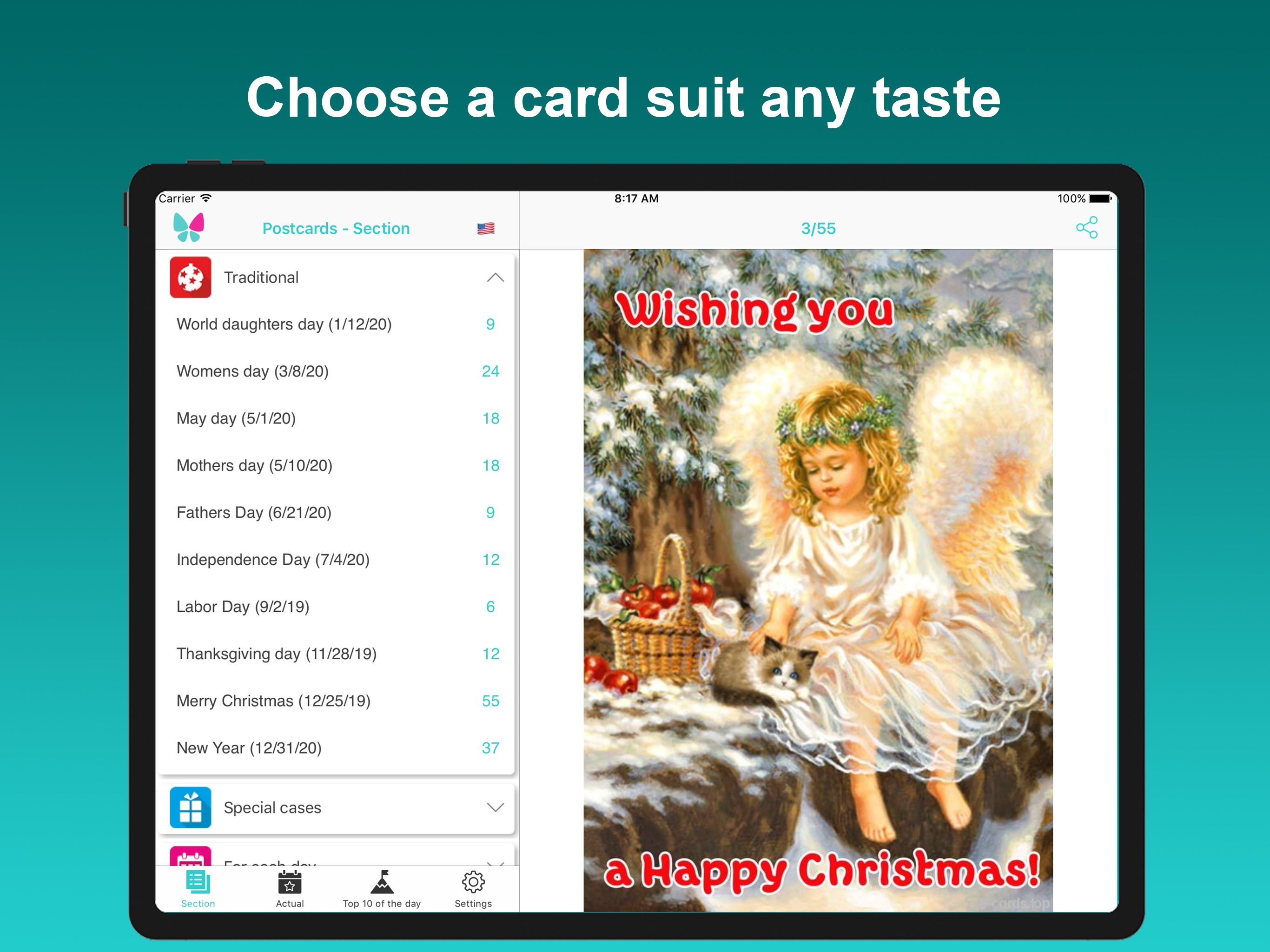 Birthdays greeting cards