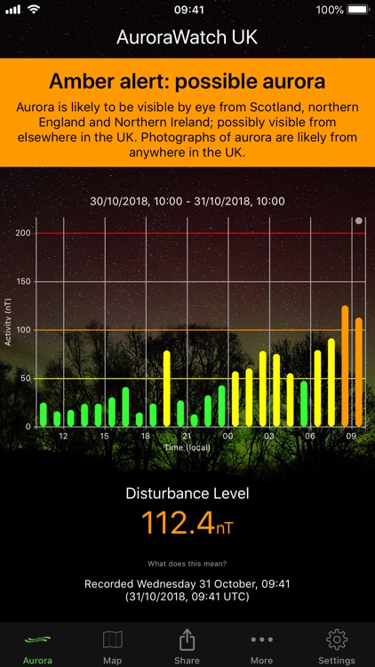AuroraWatch UK Aurora Alerts screenshot-0