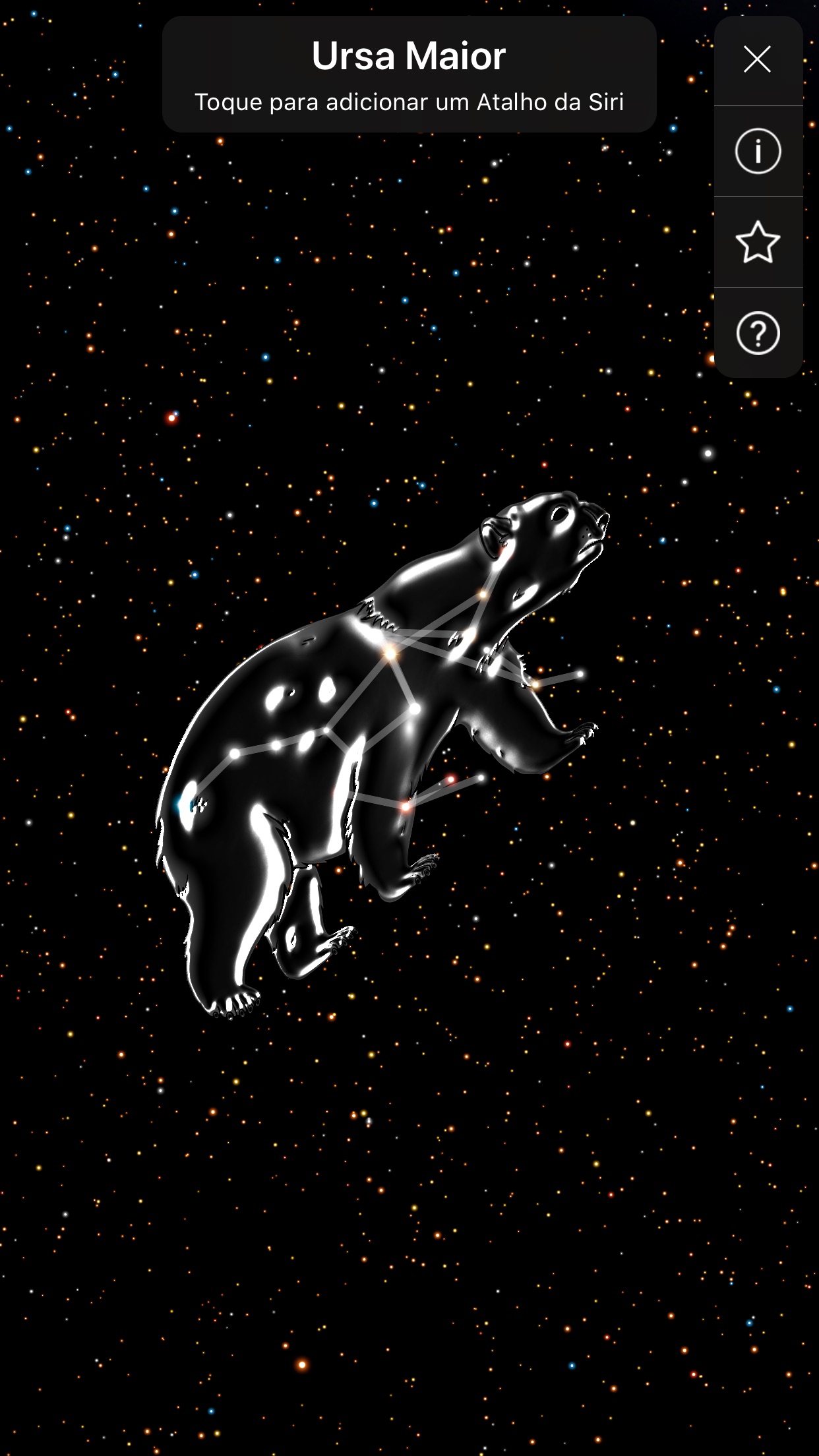 Screenshot do app Night Sky