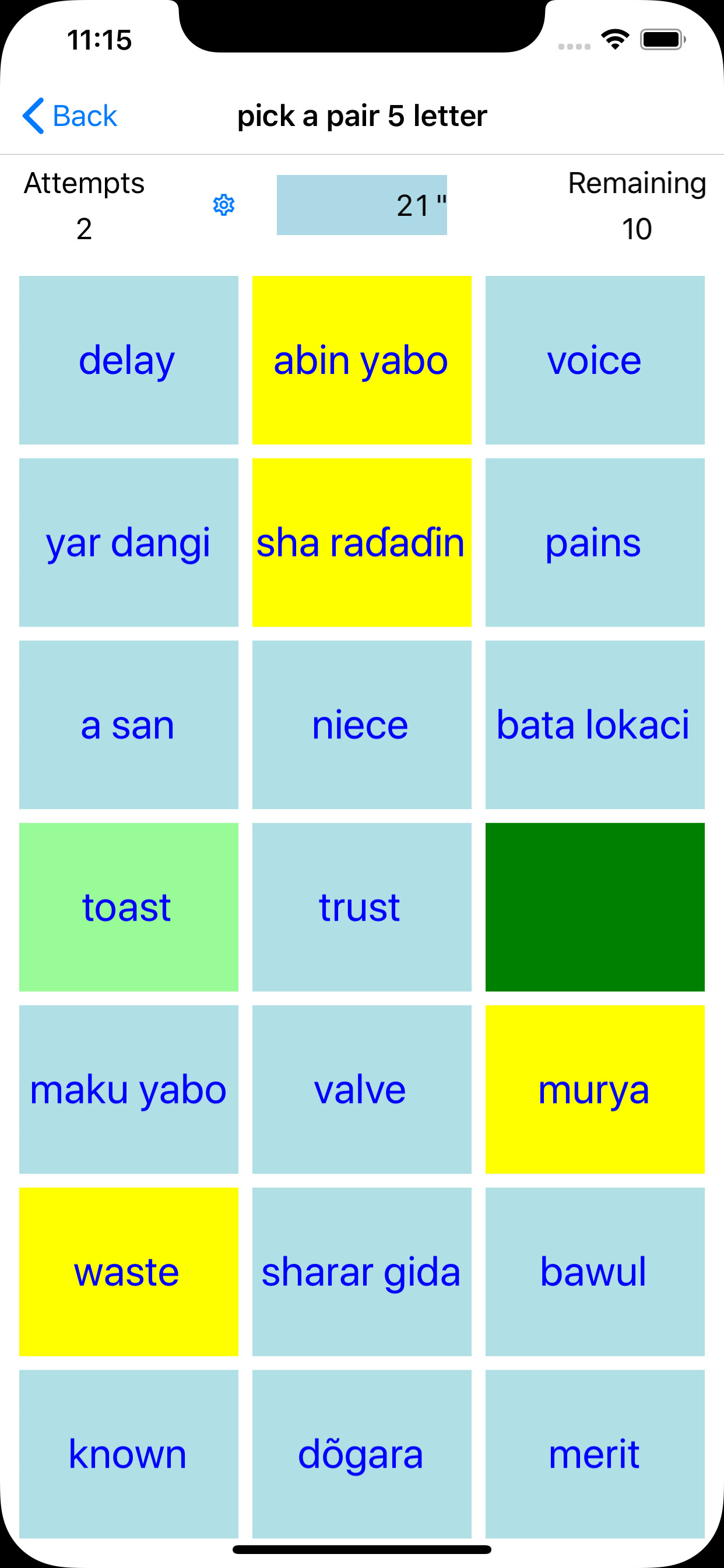 PickAPair Hausa - English