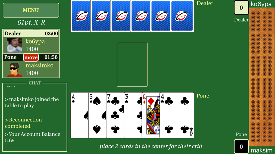 #2. Cribbage Live (iOS) 由: BPS Software