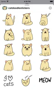 cat doodle stickers iphone screenshot 1