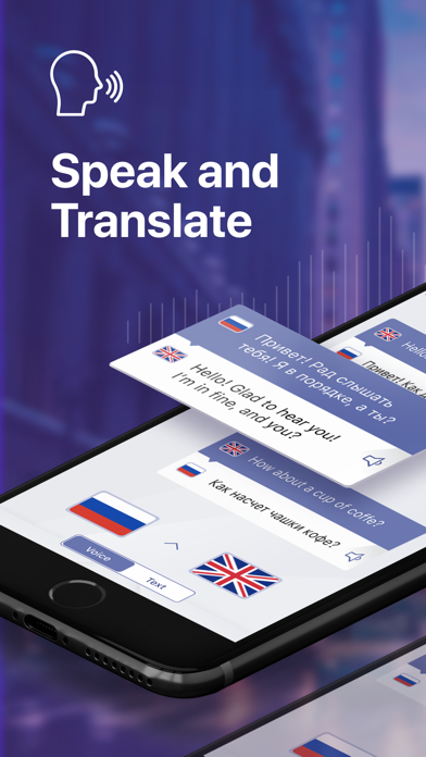 Voice and Text Translator App Screenshot