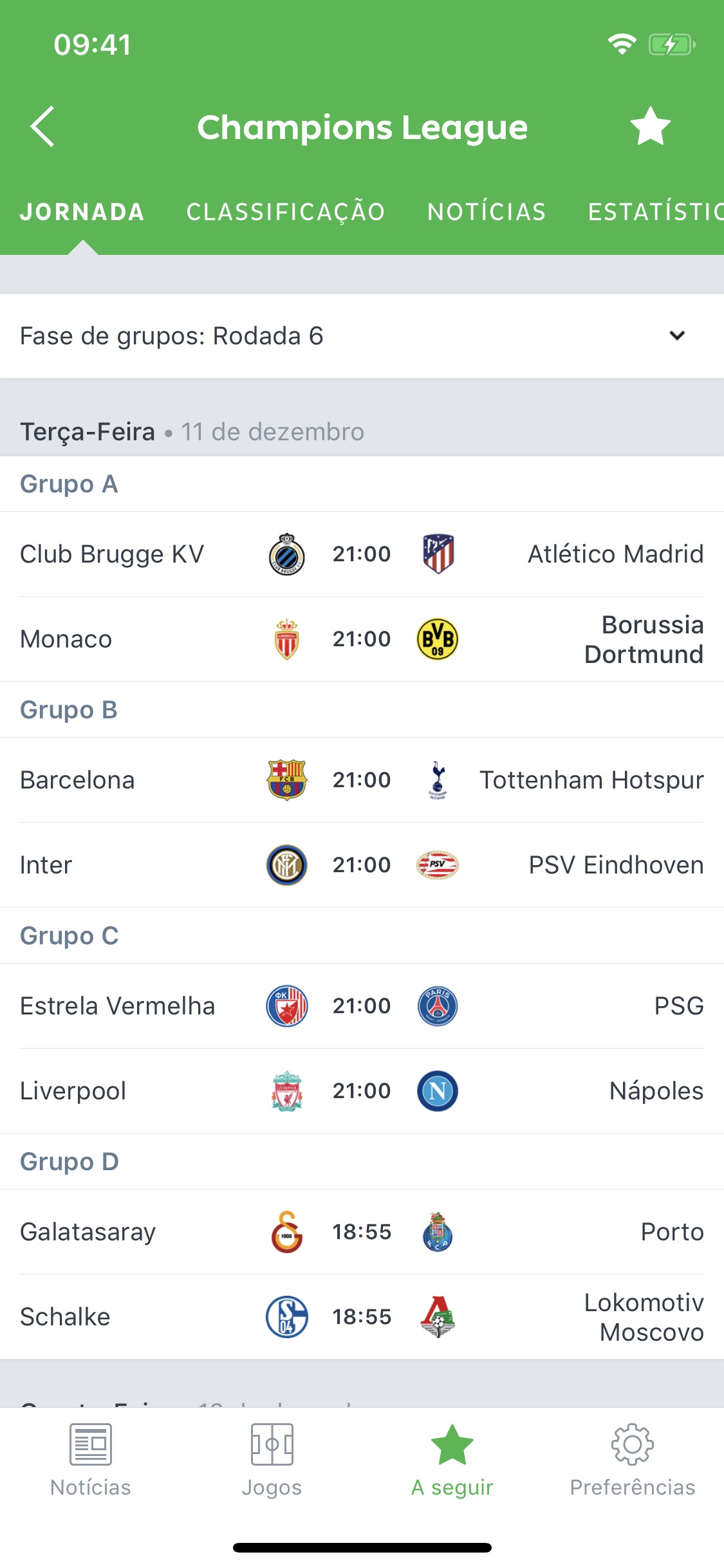 Screenshot do app Onefootball - Notícias Futebol