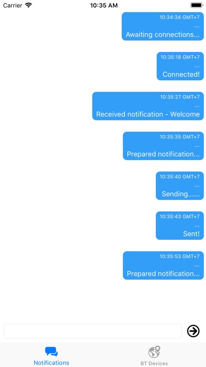 BT Notification: BLE Messenger