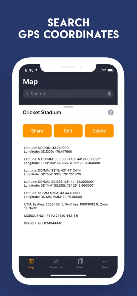GPS Coordinates Converter App
