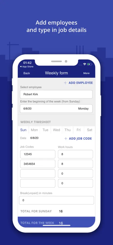 Timesheet Manager App