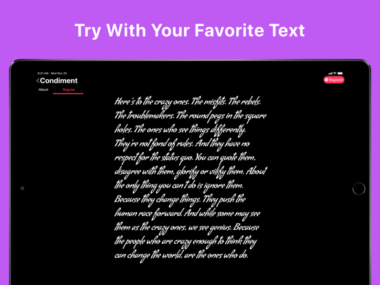 Screenshot #6 pour Open Face - Register Fonts