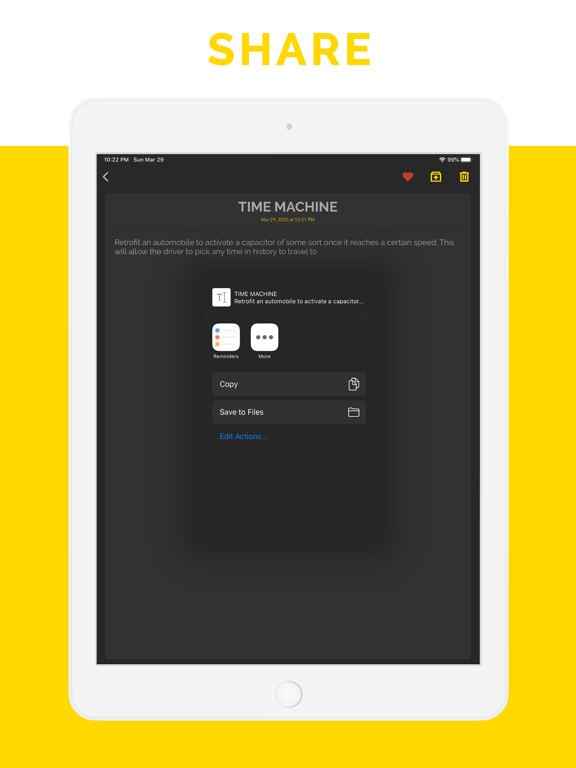 Spark - Idea Journal iPad screenshot 6 - Productivity app