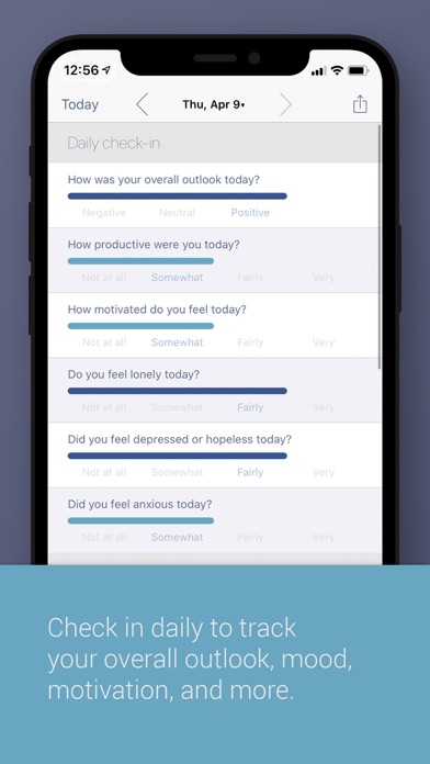 eMoods Wellness Tracker Screenshot