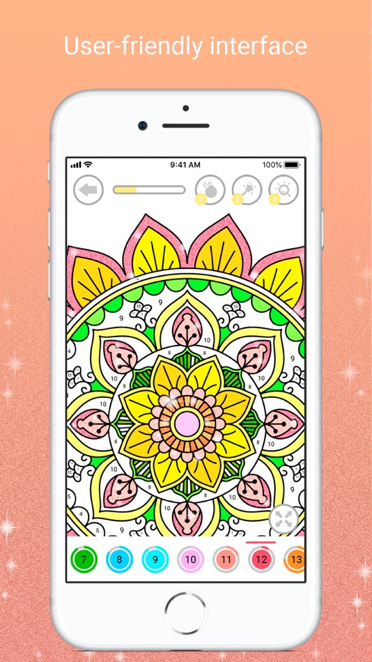 #4. Mandala Color by Number (iOS) Podle: Abovegames LTD