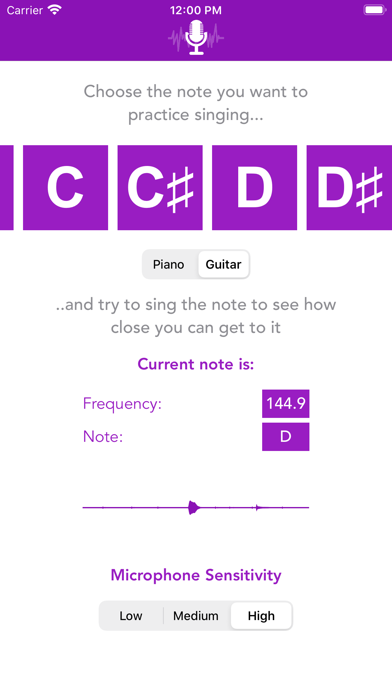 Voice Gym iPhone screenshot 4 - Music app