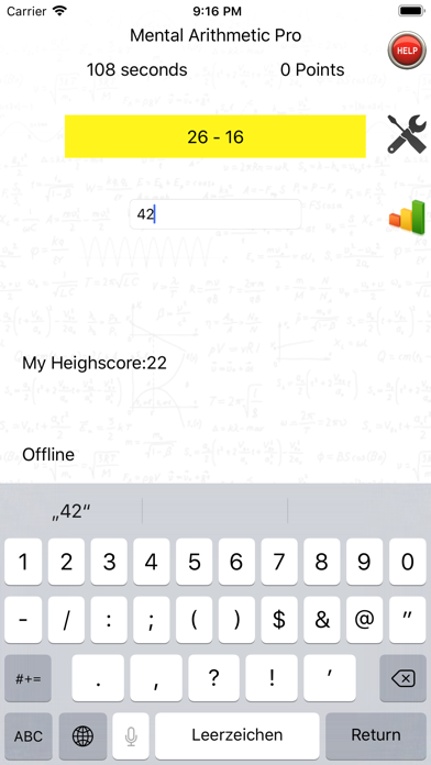 Mental Arithmetic Professional Screenshot